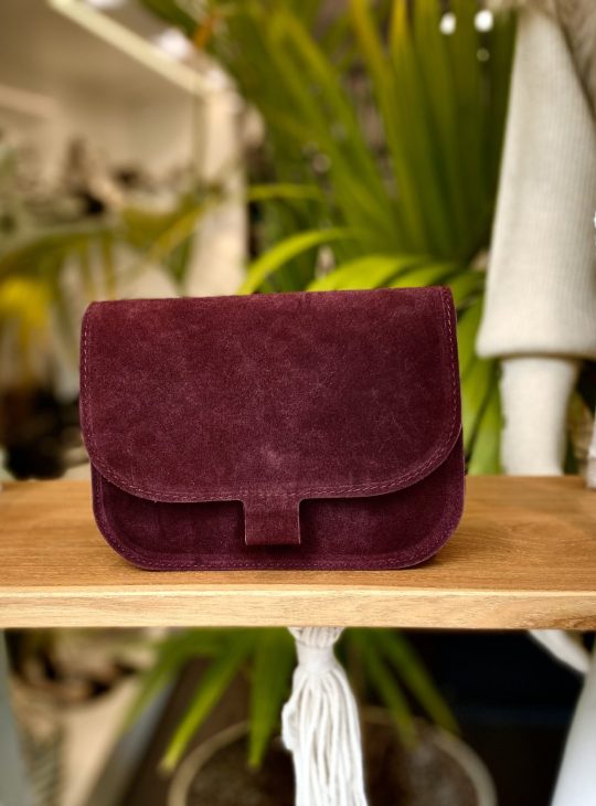 Flora Tas Suede Burgundy 58 T222