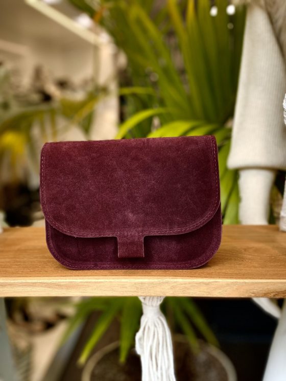 Flora Tas Suede Burgundy 58 T222