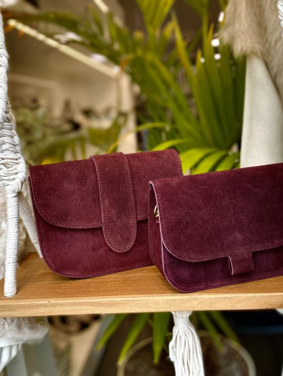 Flora Tas Suede Burgundy 58 T222 - Afbeelding 5
