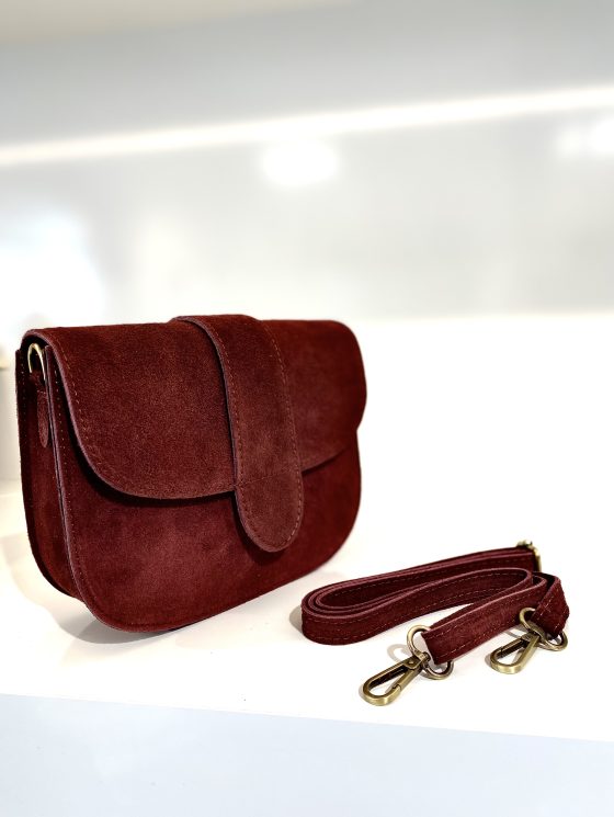 Maan Tas Suede Burgundy 58 T230 - Afbeelding 4