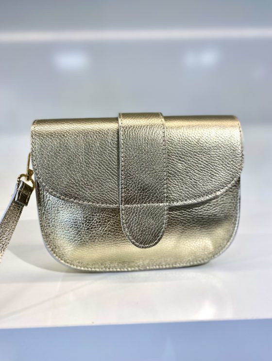 Maan Tas Leer Goud T230 - Afbeelding 3