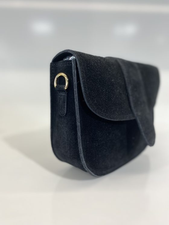 Maan Tas Suede Zwart T230 - Afbeelding 2