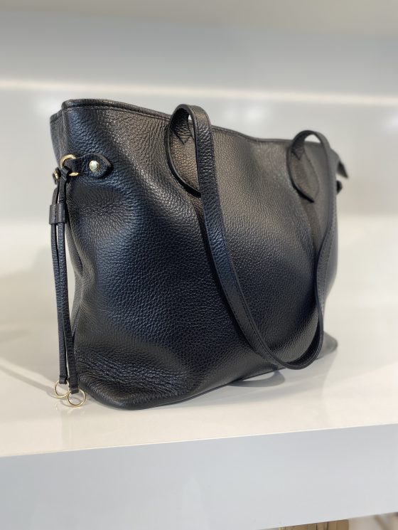 Shopper Lot Tas Zwart Leer T507 - Afbeelding 2