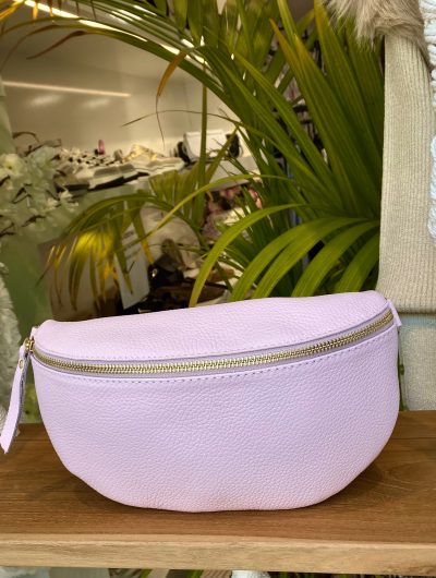 Fanny Pack Crossbody Tas Leer Pastel Pink T223