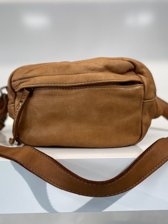 Fanny Pack Tas gewassen Leer Cognac T245 - Afbeelding 3