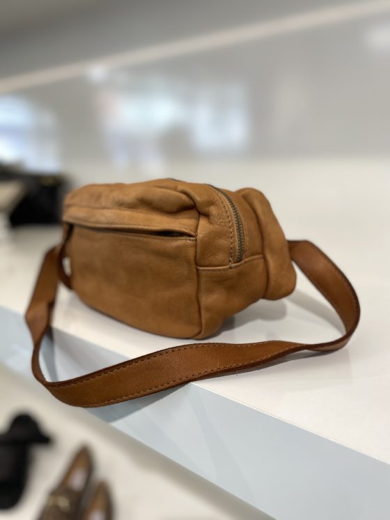 Fanny Pack Tas gewassen Leer Cognac T245 - Afbeelding 4