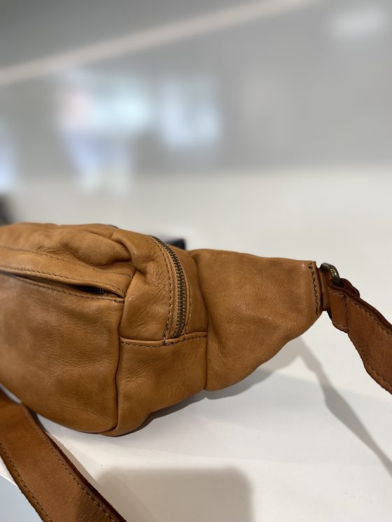 Fanny Pack Tas gewassen Leer Cognac T245 - Afbeelding 2