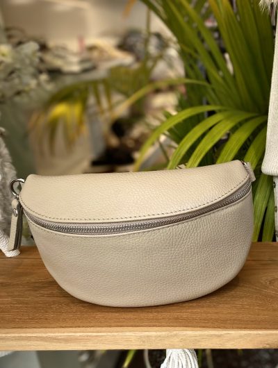 Fanny Pack Crossbody Tas Leer Beige T223