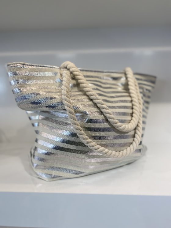 Strandtas Zilver/Zand T510 - Afbeelding 2