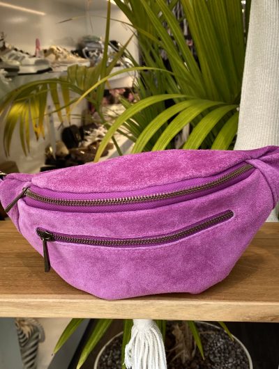 Crossbody Tas Suede Magenta T246