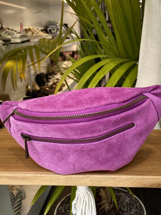 Crossbody Tas Suede Magenta T246