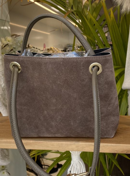 Handtas Suede Taupe T256