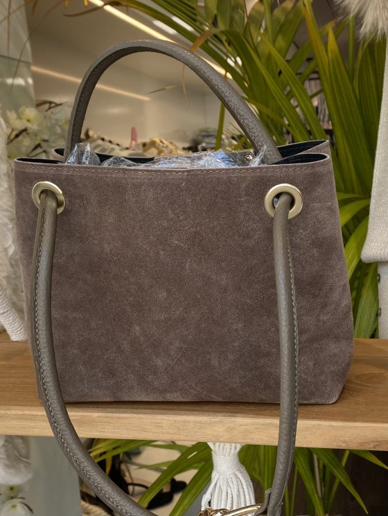 Handtas Suede Taupe T256