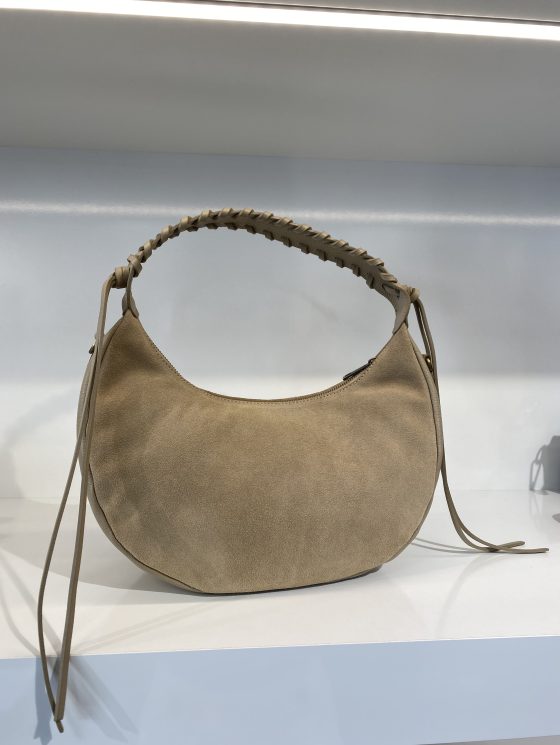 Tas Suede/Leer Vlecht Beige T257 - Afbeelding 2