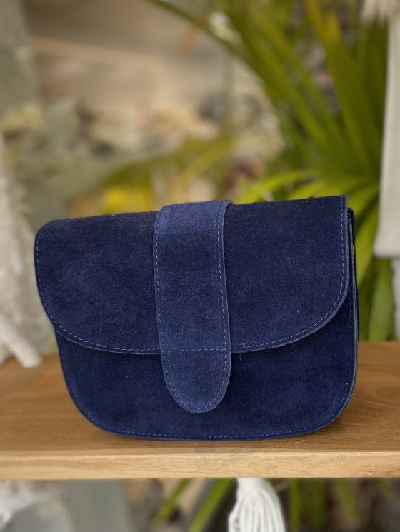 Maan Tas Suede Navy T230