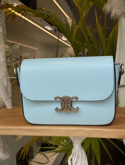Tas Leer Sky Blue T259