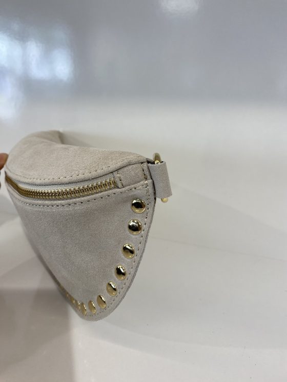 Crossbody Tas Suede Kit/Goud T243 - Afbeelding 2