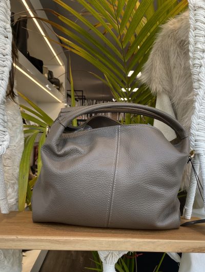 Handtas Leer Taupe T263