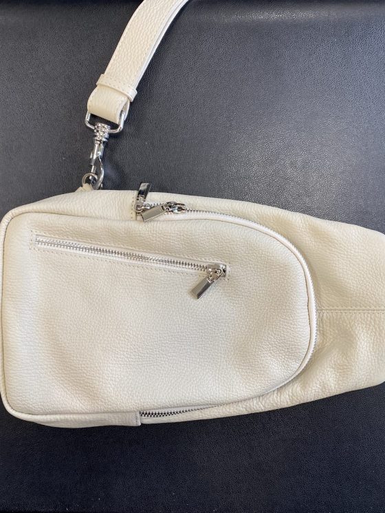 Crossbody Tas Leer Wit T265