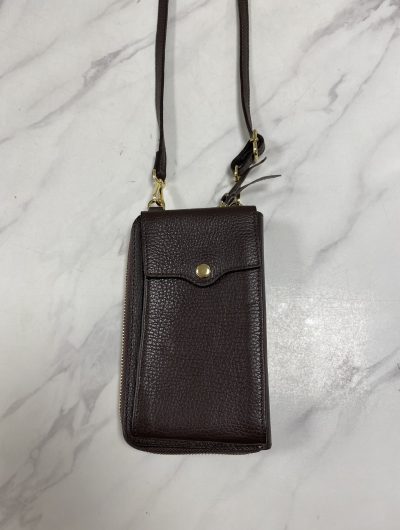 Telefoontasje Leer Bruin/Goud T270