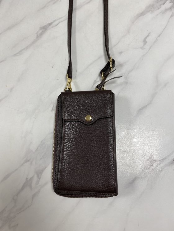 Telefoontasje Leer Bruin/Goud T270