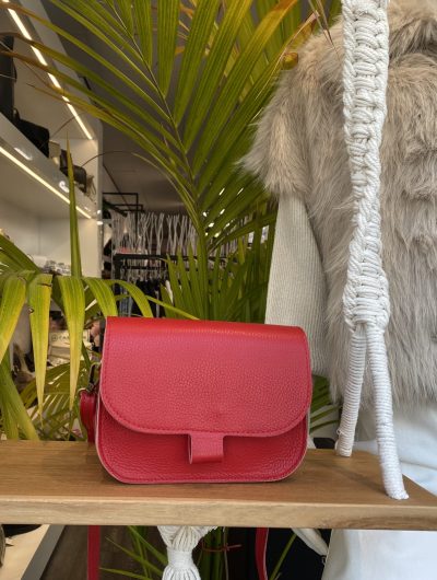 Flora Tas Leer Rood T222