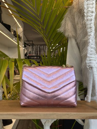 Teatro Tas Metallic Roze Stripe T280