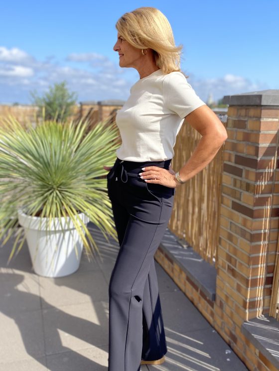 Mi Piace Bonded Travelstof Broek Premium Kwaliteit 202631 zwart - Afbeelding 2