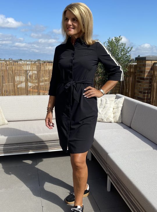 Mi Piace Travelstof Jurk Tape 202665 zwart