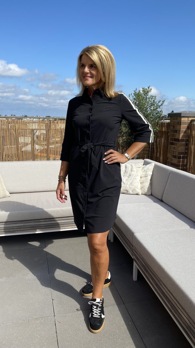 Mi Piace Travelstof Jurk Tape 202665 zwart