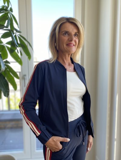 Mi Piace Travelstof Bomber Jack Tape 202670 donkerblauw