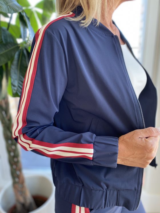 Mi Piace Travelstof Bomber Jack Tape 202670 donkerblauw - Afbeelding 3