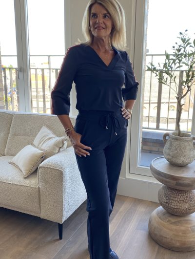 Mi Piace Bonded Travelstof Broek Premium Kwaliteit 202631 donkerblauw