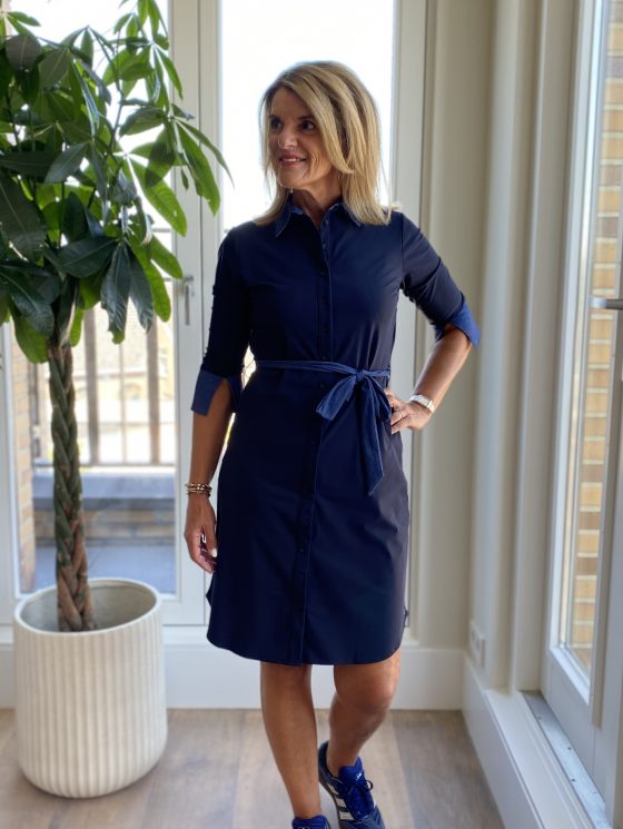 Mi Piace Travelstof Jurk 202732 denim dark blue - Afbeelding 2