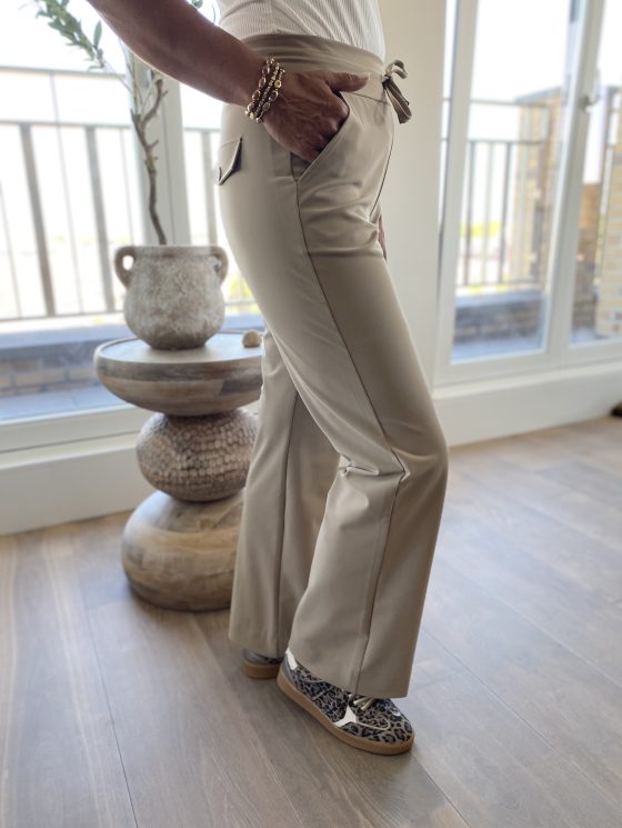 Mi Piace Bonded Travelstof Broek Premium Kwaliteit 202631 latte - Afbeelding 4
