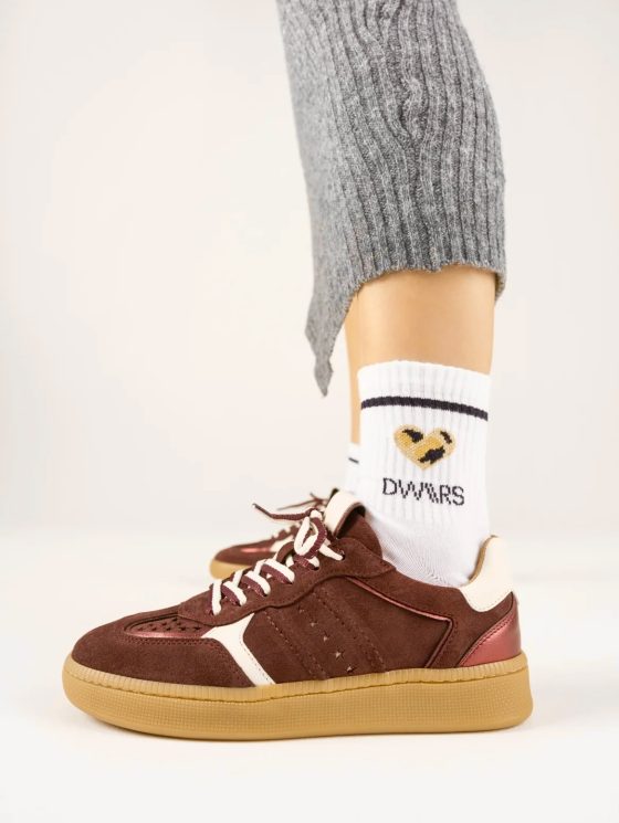 DWRS Mirabel Suede Sneaker bordeaux offwhite burgundy