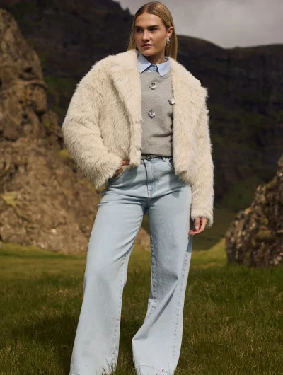 Nukus Pleun Jacket off white silver