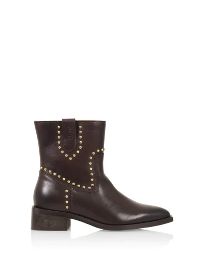 DWRS Lyne Enkellaarsjes dark brown