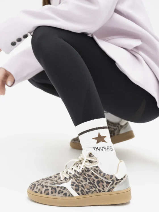 DWRS Mirabel Leopard Sneakers beige steel - Afbeelding 3