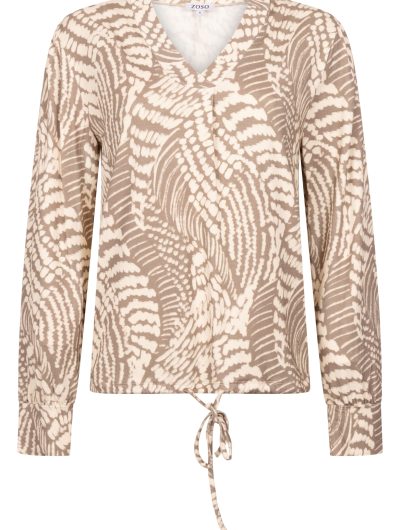 Zoso Celine Top mocha offwhite
