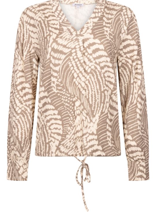 Zoso Celine Top mocha offwhite