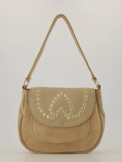 Crossbody tas Winona suede stud zand T503