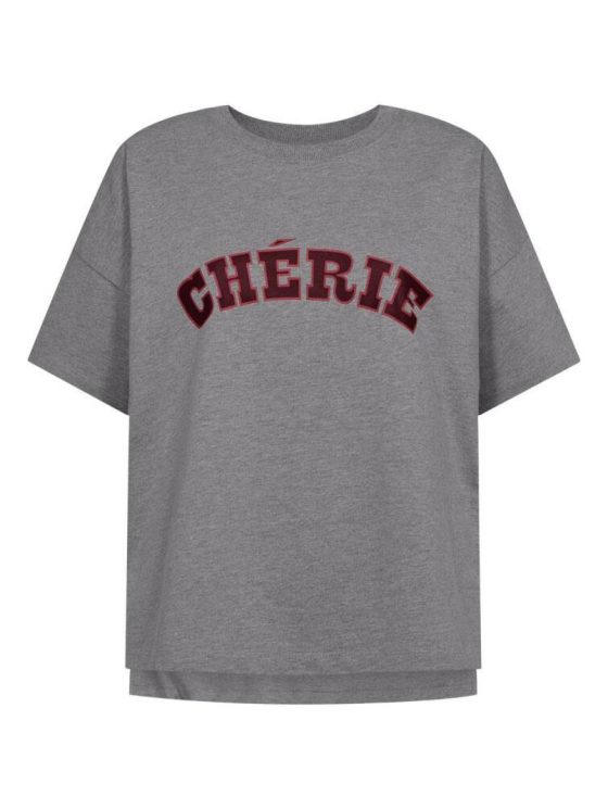 Freequent Carol Tee med. grey melange w. port royale - Afbeelding 4