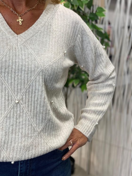 Freequent Pearly Pullover moonbeam melange - Afbeelding 6