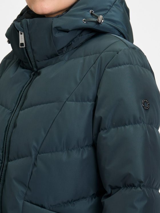 Covered Halflange Winterjas Adele 2 dark petrol - Afbeelding 3