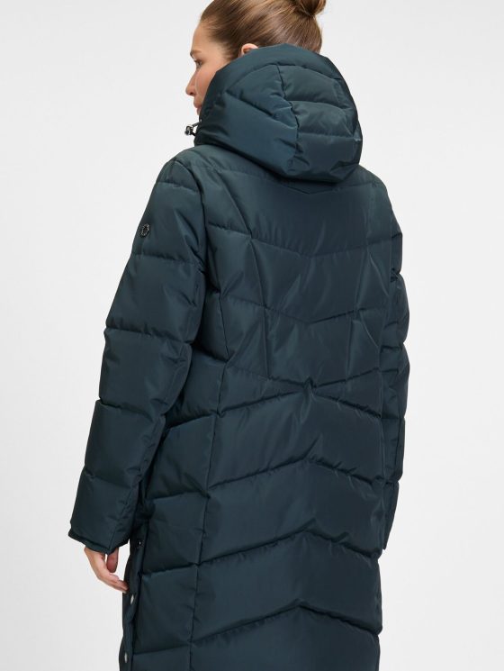 Covered Halflange Winterjas Adele 2 dark petrol - Afbeelding 4