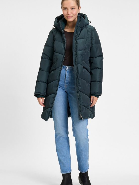 Covered Halflange Winterjas Adele 2 dark petrol - Afbeelding 2