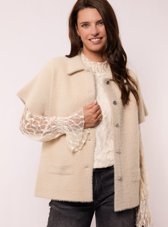 G-maxx Shan Knitting Gilet zand