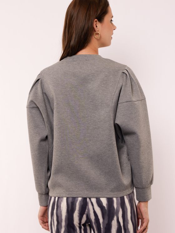 G-maxx Prune Sweater gray melange - Afbeelding 2