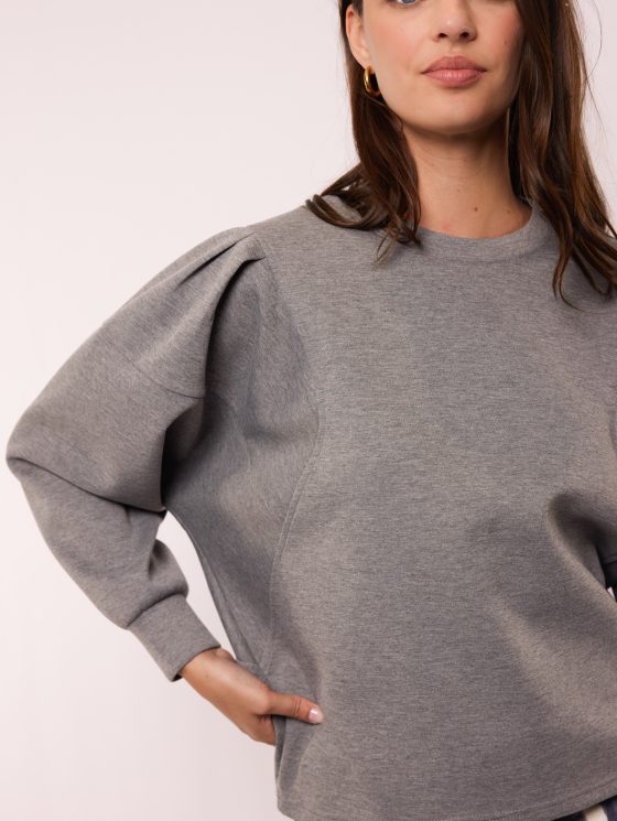 G-maxx Prune Sweater gray melange - Afbeelding 3